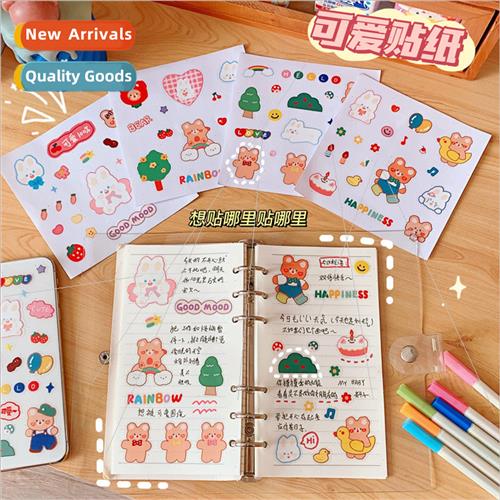 Ins cute handbook stickers sweet tea tea bear handbook mater