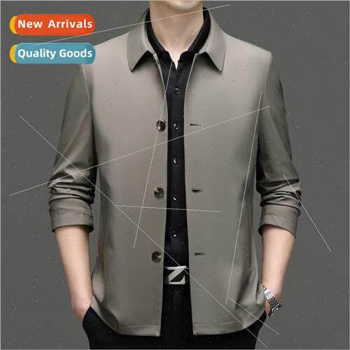 Dad fall jacket lapel middle-aged men jackets spring autumn