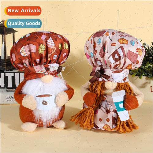 Chef Hat Coffee Cup Doll Prop Cute Gnome Standing Rudolph Do