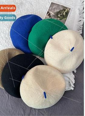 Cute color collision ~ clashing color chirp knted beret fema