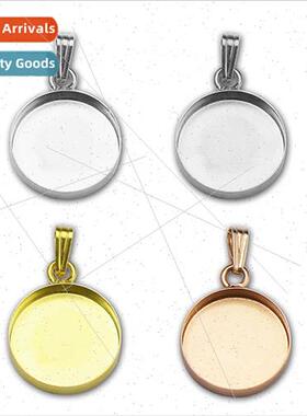 s925 silver jewelry round 16mm Europe simple geometric neckl