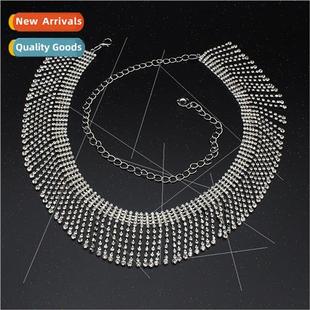 rhinestone tassel gemstone New waist dance stage chain belly