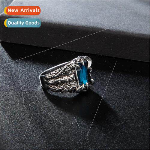 Europe Men Vintage Dragon Claw Ring Fashion Ring Major Platm