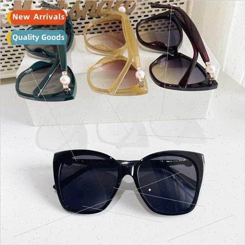 Retro Europe sunglasses female large frame square hundred su