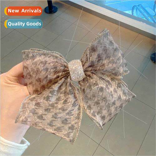 Korean hair accessories thousand bird grid rhinestone bow ha