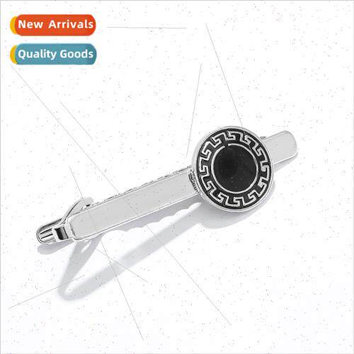 Creative men drop round oil striped tie clip shirt hundred c