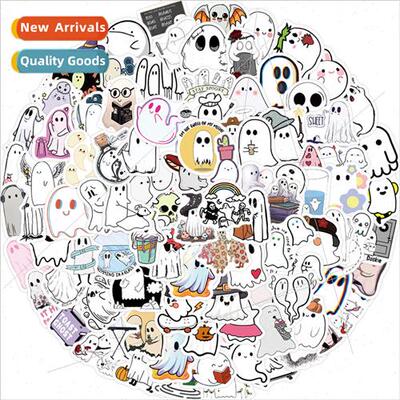 100 small size cute ghost graffi stickers decoration guar no