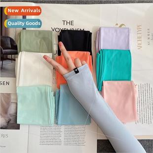 silk sleeve solid sunscreen color ice summer new set