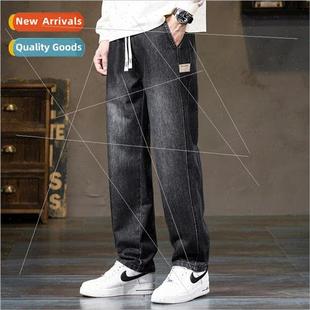 American high set men jeans loose straight 2023 tide brhundr