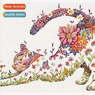 DIY Cat Full Cross Handmade New mple Thread Stch