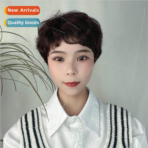 Wigs 适用men women Korean handsome students short curly hair