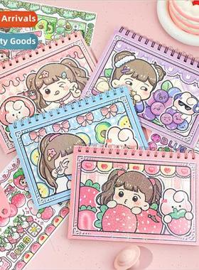 Chestnut jam milk froth A5 free book cartoon cute girl heart