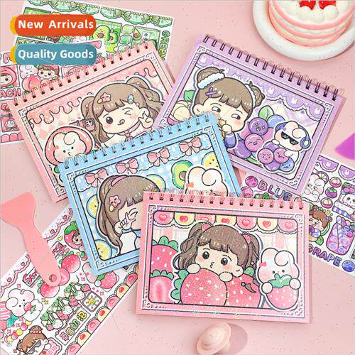 Chestnut jam milk froth A5 free book cartoon cute girl heart
