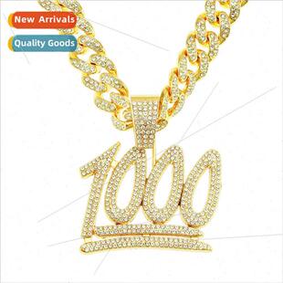 Europe Hip Hop Digal Bully Hanging Cuban Chain Necklace Men