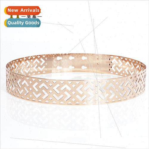 Spring Summer Fashion Geometric Patterns Hollowed Out Grid F