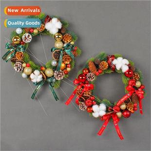 Christmas Balls Cotton Wreath Window Pinecone Wreath Door De