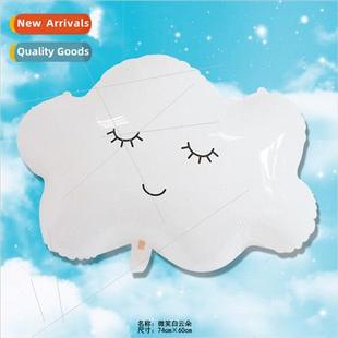 Clouds Large Aluminum Balloon Bal Film White