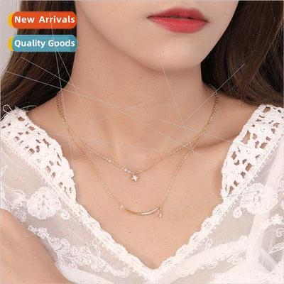 925 silver Quadruple Mansion Collarbone Chain Double Layers