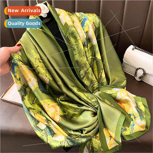 Spring summer light simulation silk flowers silk scarf hchhi