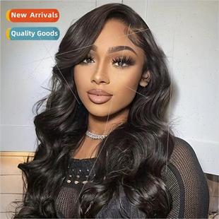 Europe Fashion Big Wave Long Curly Wig African Front Lace La
