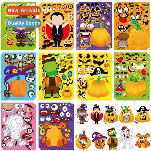 CM2304009 Children Halloween DIY pumpkin horror puzzle handb