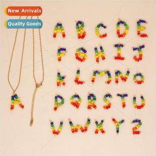 collarbone vacation chain handmade beads New rainbow casual