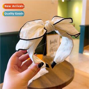double age ins headband hairpin bow edge ear wooden retro