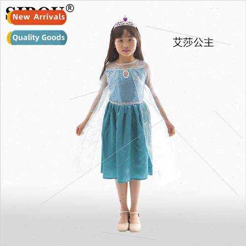 Elsa Princess Dress Costume Frozen cosplay party dress perma