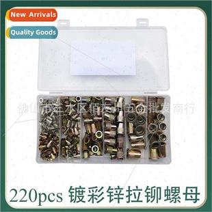 Nut set Rivet M10 Head 220pcs Flat