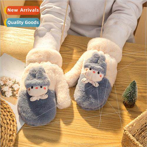 Winter outdoor cold padded thickened warm gloves Ms. new Kor