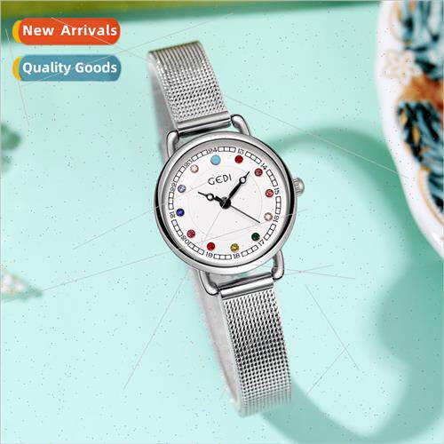 birthstone high value women watch small exquise waterproof q