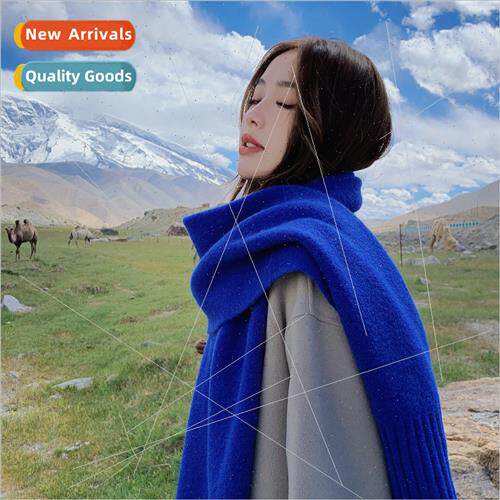 2022 Autumn winter new scarf female solid color knted Korean