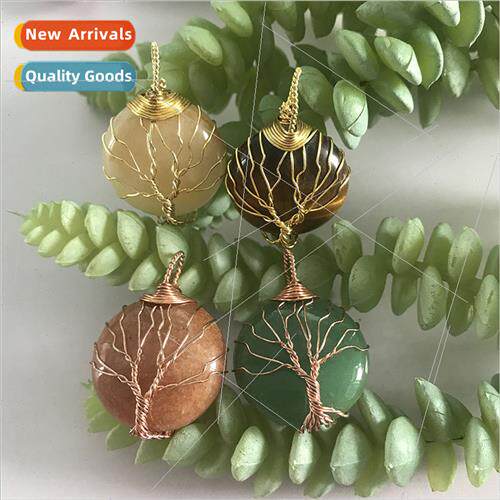 Europe copper wire handmade winding jade fashion necklace di