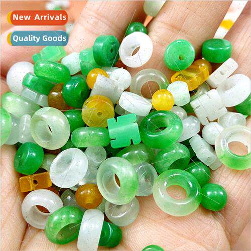 Jade mixed small spacer Abacus beads tri-color abacus diy ha