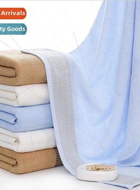 Cotton bath towel jacquard back to grid cotton thickened enl