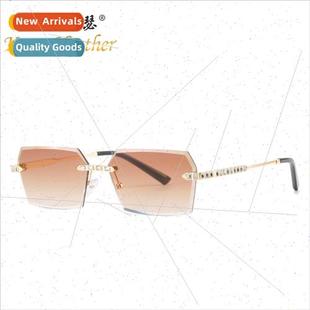diamonds square flat sunglasses edge 7210 cut rimless box