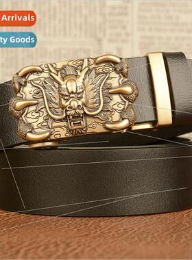 Bossy claw dragon vintage automatic buckle men belt cowhide