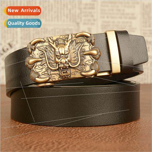 Bossy claw dragon vintage automatic buckle men belt cowhide