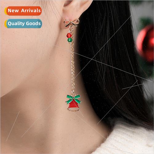 new long earrings Christmas wreath e fashion female accessor