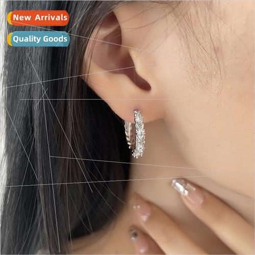 Flash diamond wheat earrings leaves large earrings delicate