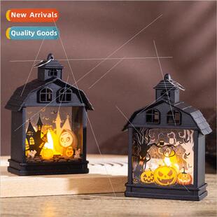 Halloween decorations vintage haunted house night light pump