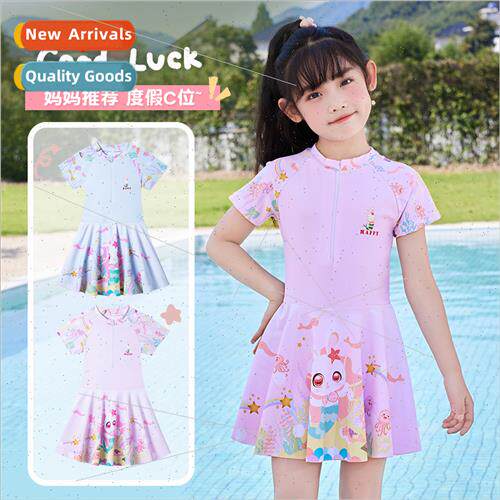 New cartoon rabb childrens swimsu student training swimsu cu