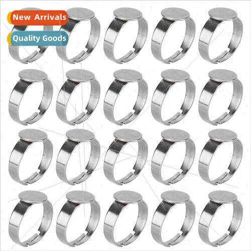 Basic Ring Opening Adjustable Stainless Steel Round Piece Ri