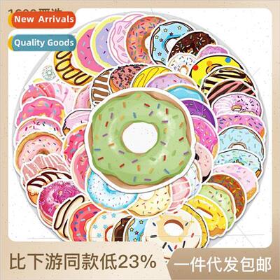 50 Donut ggage Stickers Creative Trend Graffi Waterproof Suc
