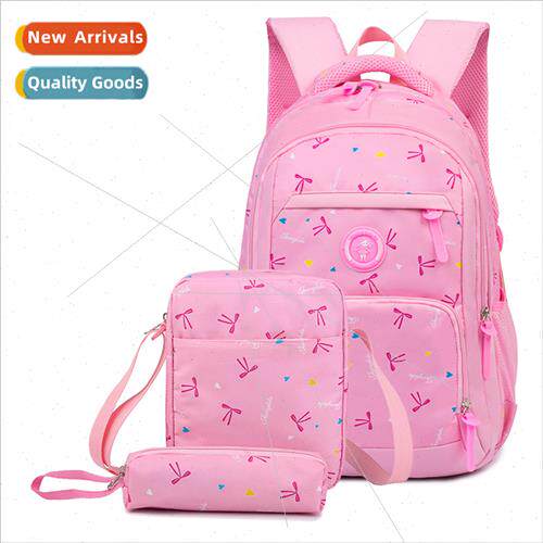 cute children schoolbag three sets lightweight load reductio