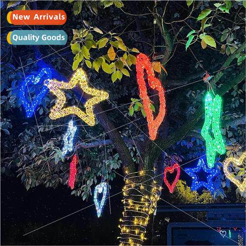Led full star outdoor waterpropentagram project lighting dec
