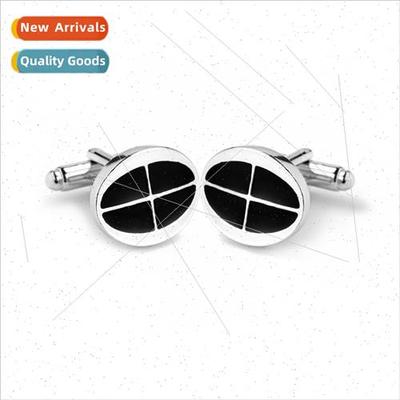 Jewelry French black oil dripping cufflinks cufflinks fashio