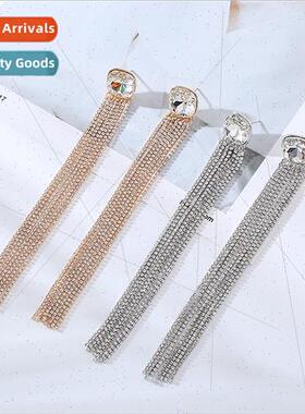 Korean new silver needle super-flash glass diamond earrings