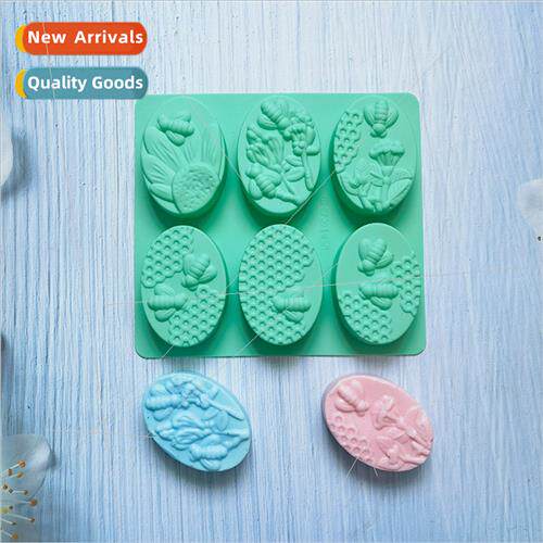6 elliptical bee soap 105 cake silicone mold dessert mold kc
