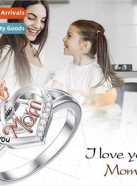 Europe Mother Day Ring mple Rose Two Color Affiny I LOVE YOU
